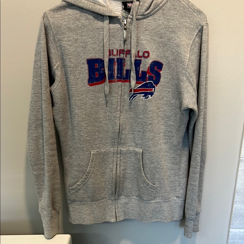 Buffalo Bills Gray Zip-Up Hoodie